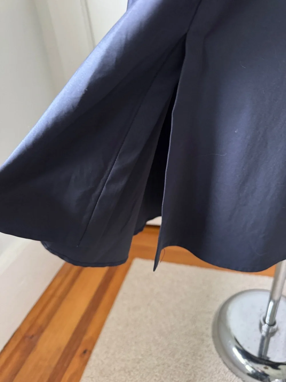A.L.C. 2 Navy A-Line Midi Skirt with Flared Panels - Picture 3 of 5